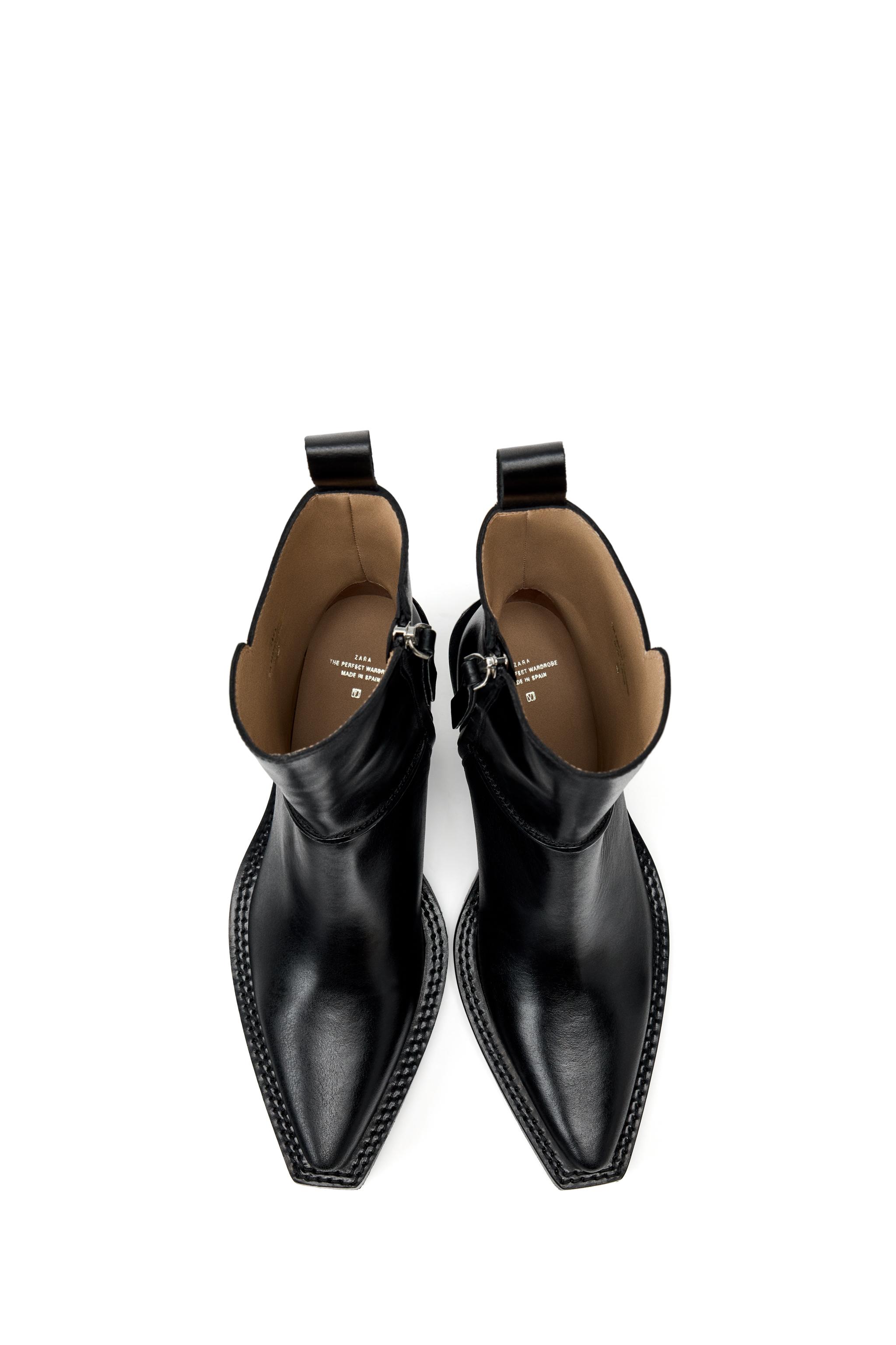 LIMITED EDITION LEATHER COWBOY ANKLE BOOTS